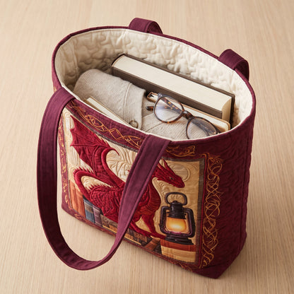 Book Guardian Quilted Tote Bag