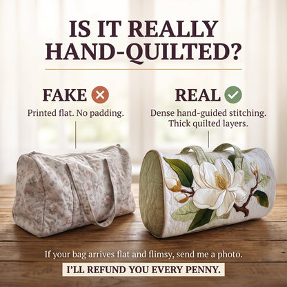 Blooming Grace Quilted Duffle Bag