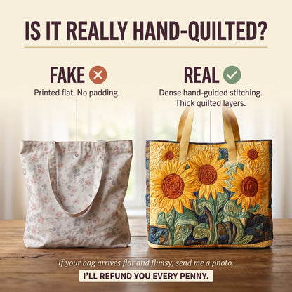 Sunny Field Quilted Tote Bag