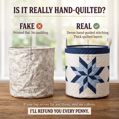 Snowflake Quilted Laundry Basket