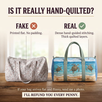 Turtly Cute Quilted Duffle Bag