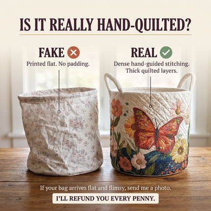 Colorful Beauty Quilted Laundry Basket