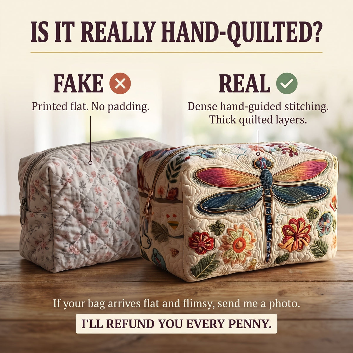 Breeze Catcher Quilted Makeup Bag