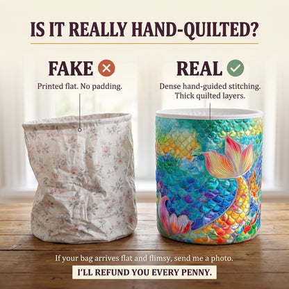 Marine Sparkle Quilted Laundry Basket