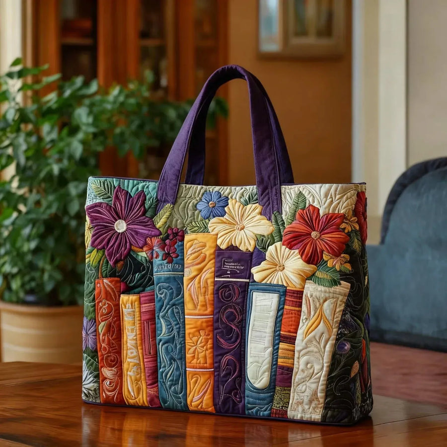 Gewatteerde Boekenliefhebber Tote Bag