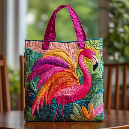 Regenboogflamingo Gewatteerde Tas