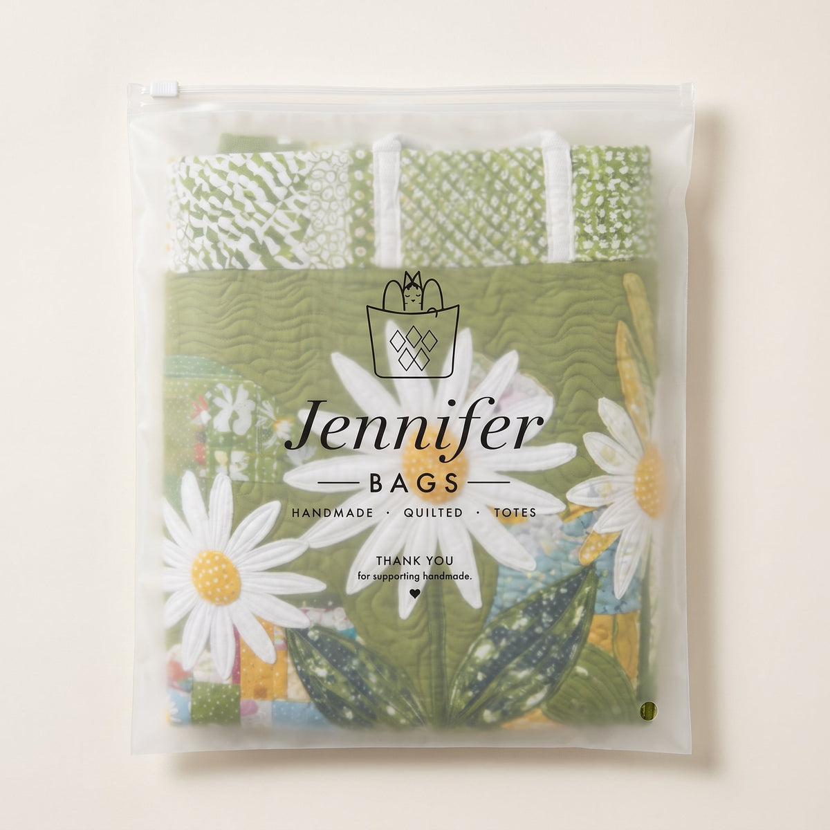Sunny Stems Quilted Laundry Basket