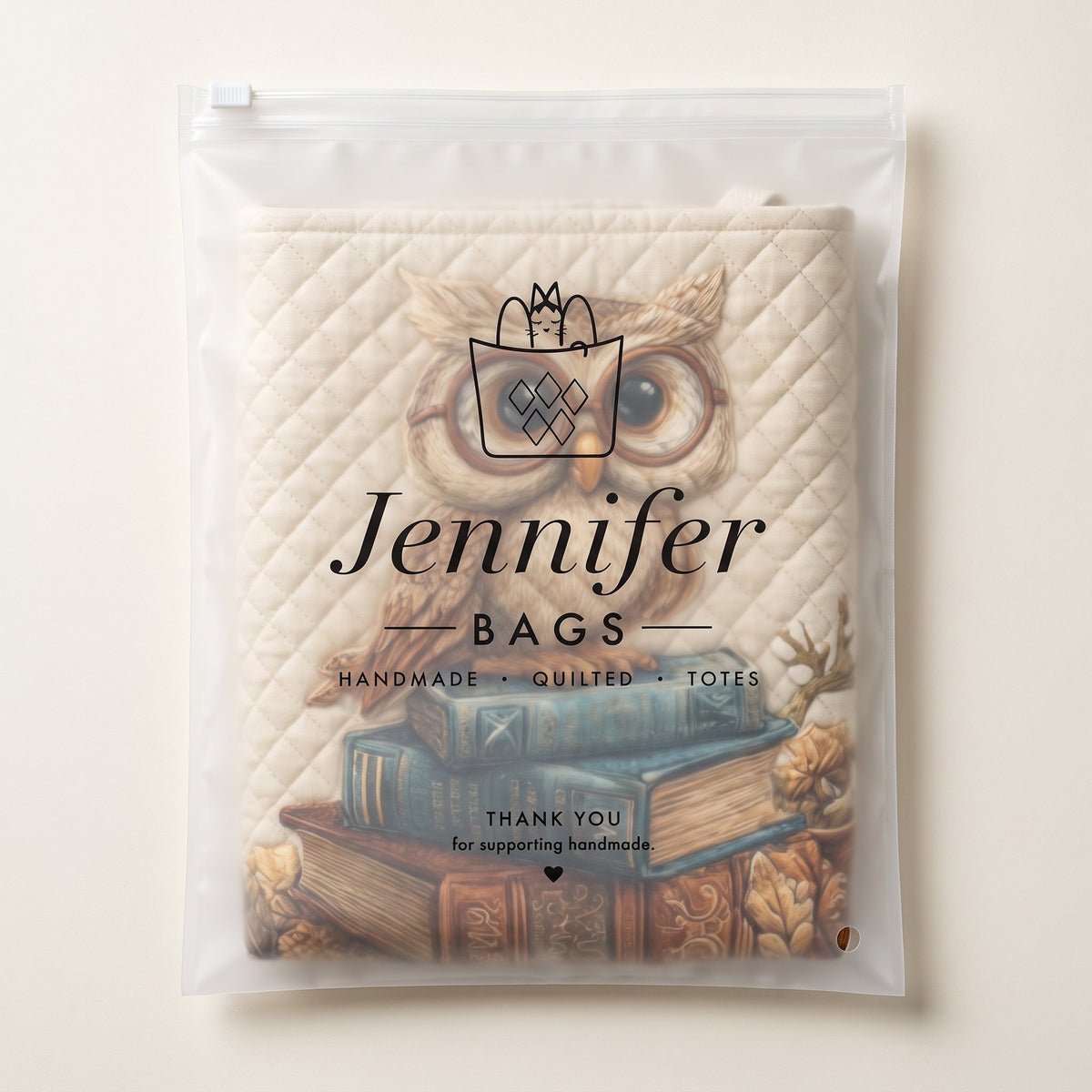 Owl Quilted Laundry Basket