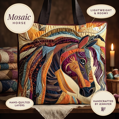 Artisanal Bag - Multicolored Mosaic Horse