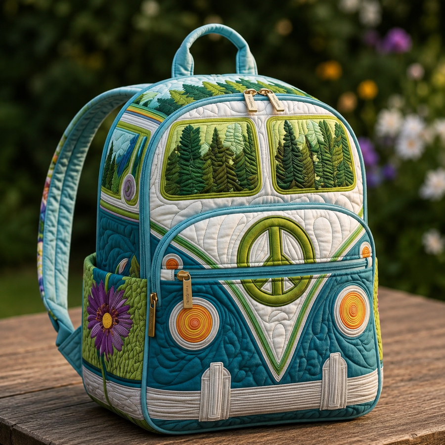 Quilted Boho Rucksack – Forest Walk