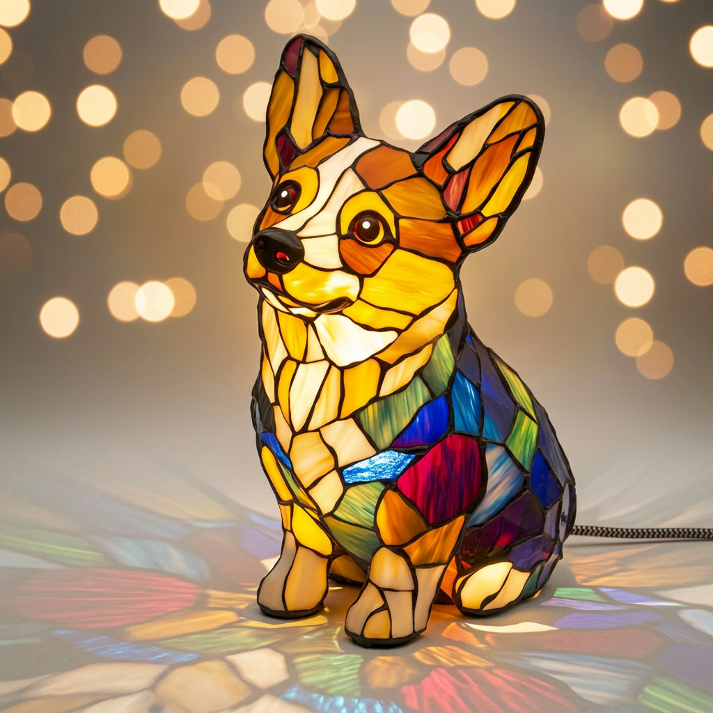 Vrolijke Corgi Lamp