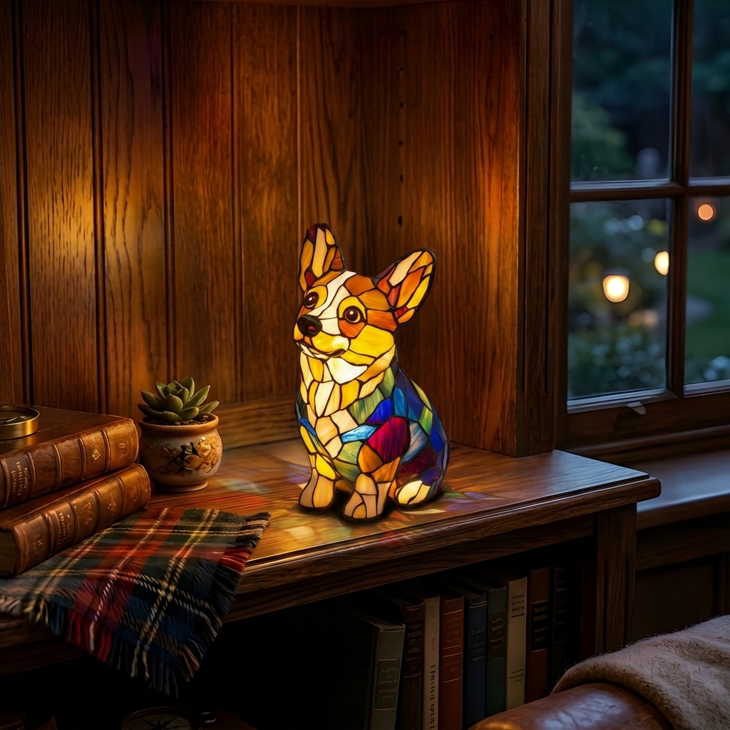 Vrolijke Corgi Lamp
