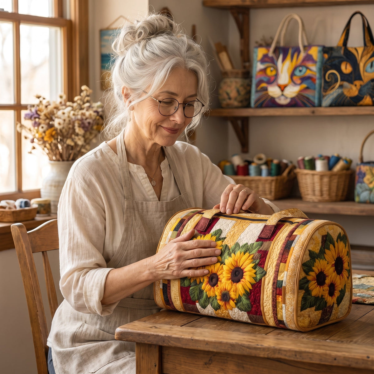 Warm Light Quilted Duffle Bag