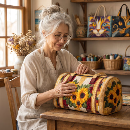 Warm Light Quilted Duffle Bag