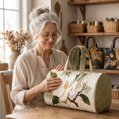 Blooming Grace Quilted Duffle Bag