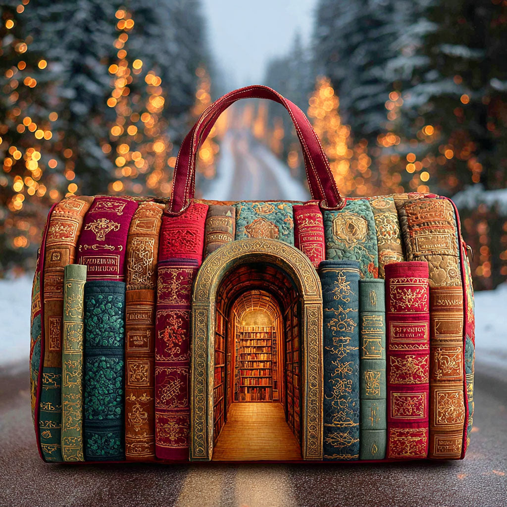 Hidden Library Quilted Duffle Bag