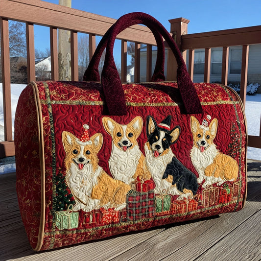 Gewatteerde reistas Kerstcorgi