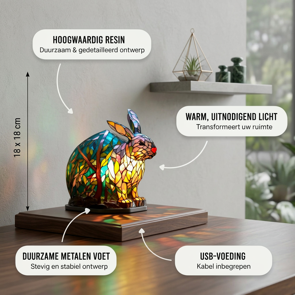 Noppie Konijn Lamp