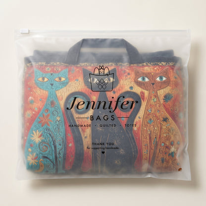 Enchanted Cats Trio Quilted Duffle Bag