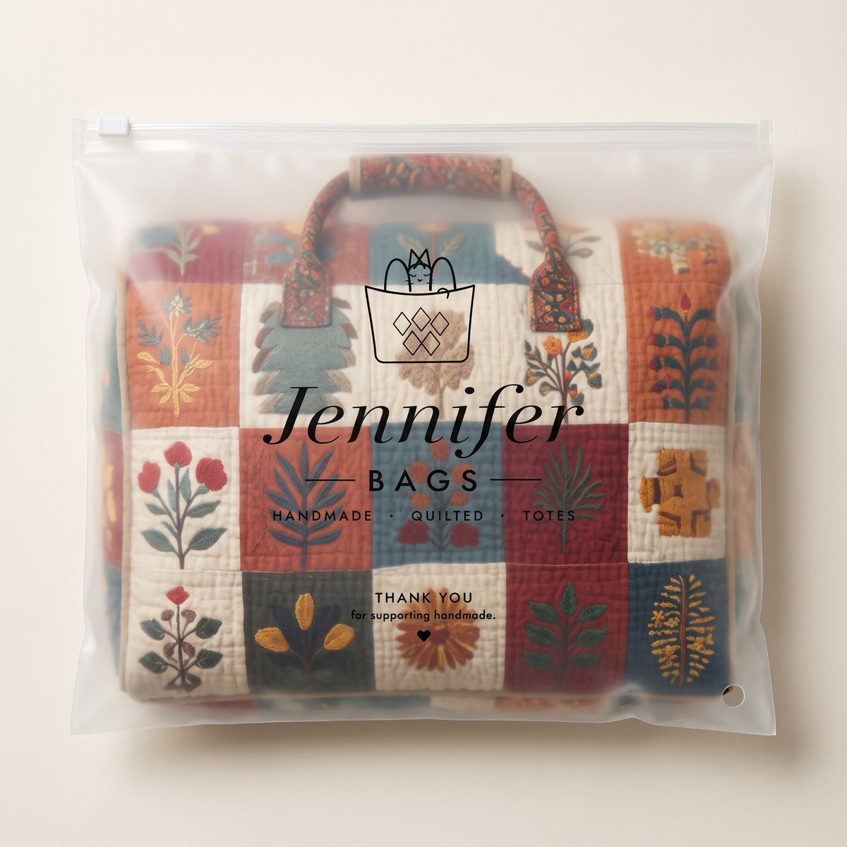 Petal Serenade Quilted Duffle Bag