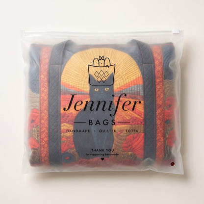 Sunset Cat Quilted Duffle Bag