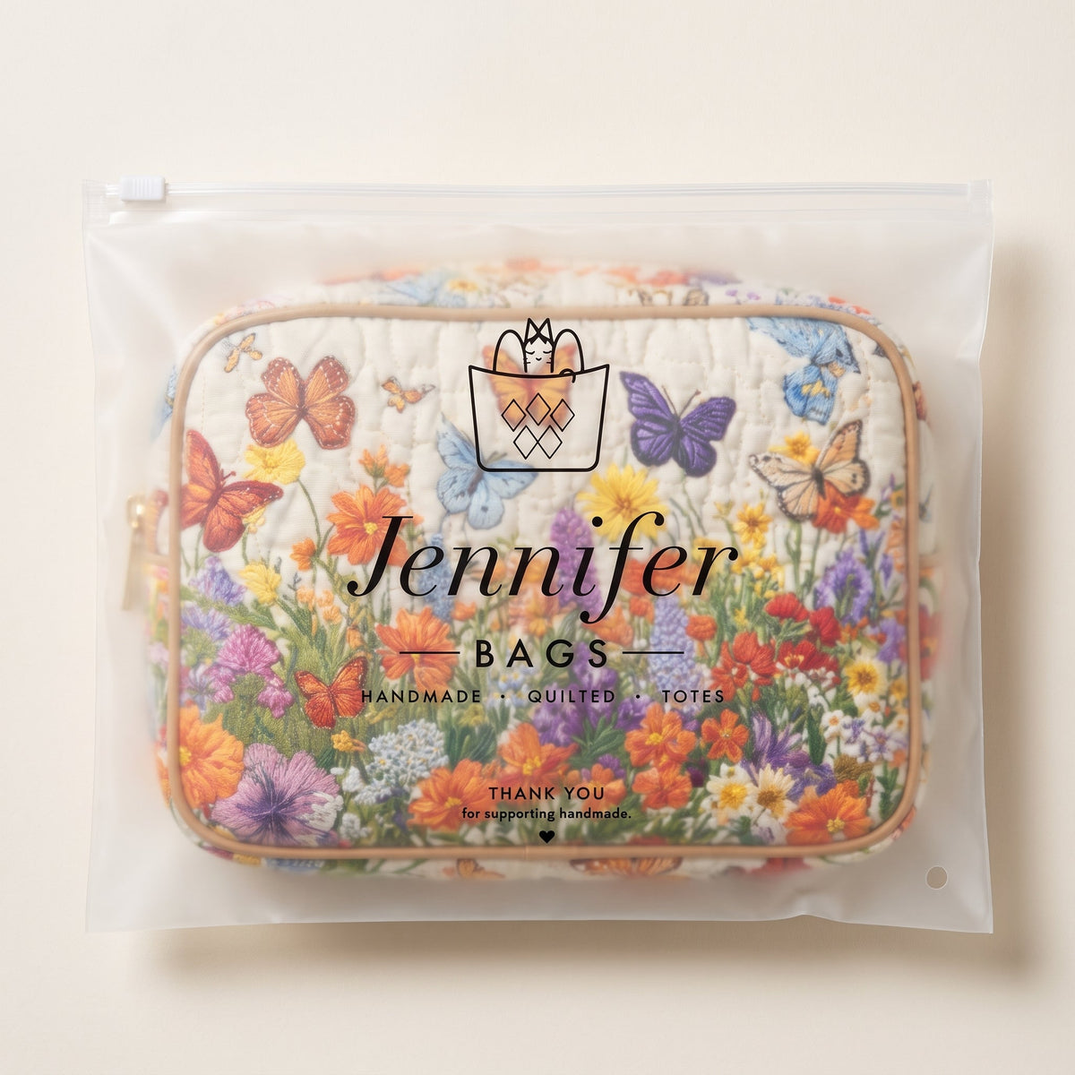 Bloom Garden Quilted Makeup Bag