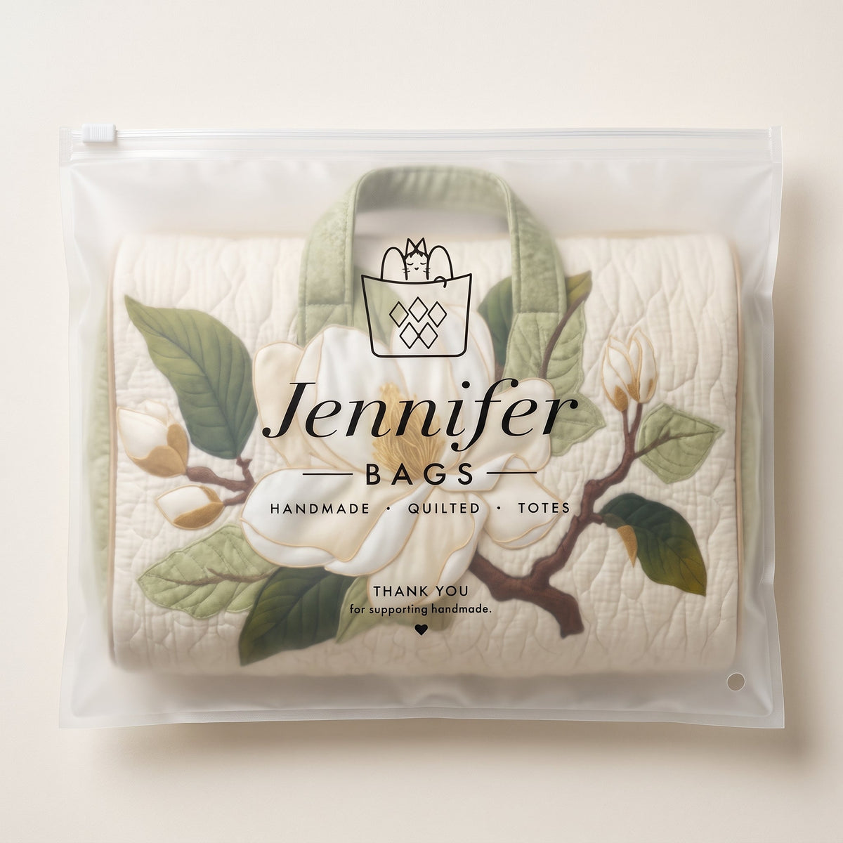 Blooming Grace Quilted Duffle Bag