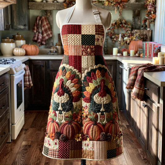 Gewatteerd keukenschort Patchwork Oogst