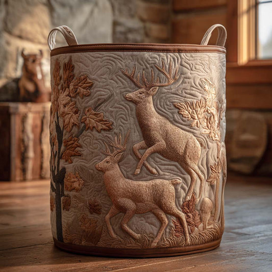 Cedar Peak Quilted Laundry Basket