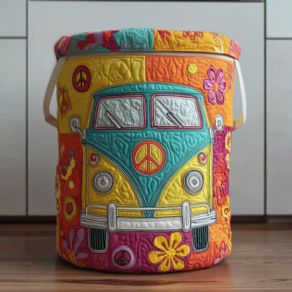 Hippie Style Quilted Laundry Basket