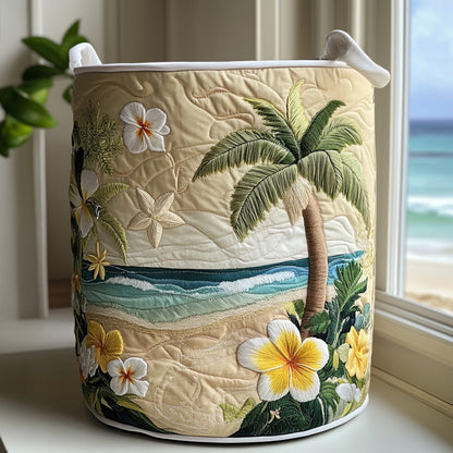 Island Shine Quilted Laundry Basket