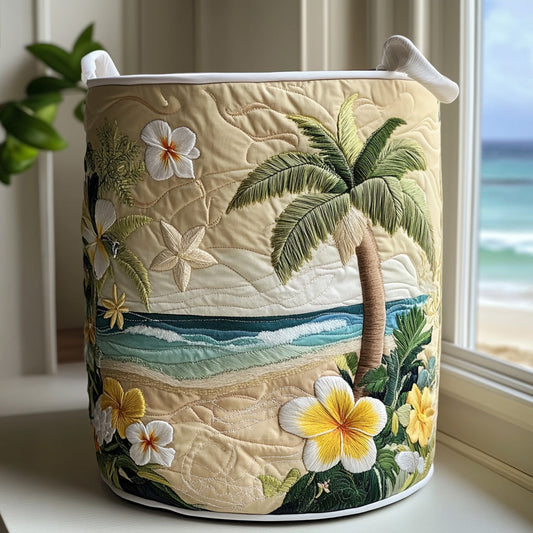 Island Shine Quilted Laundry Basket