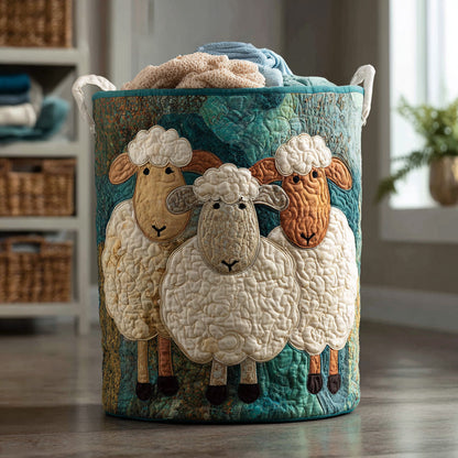 Plush Parade Quilted Laundry Basket