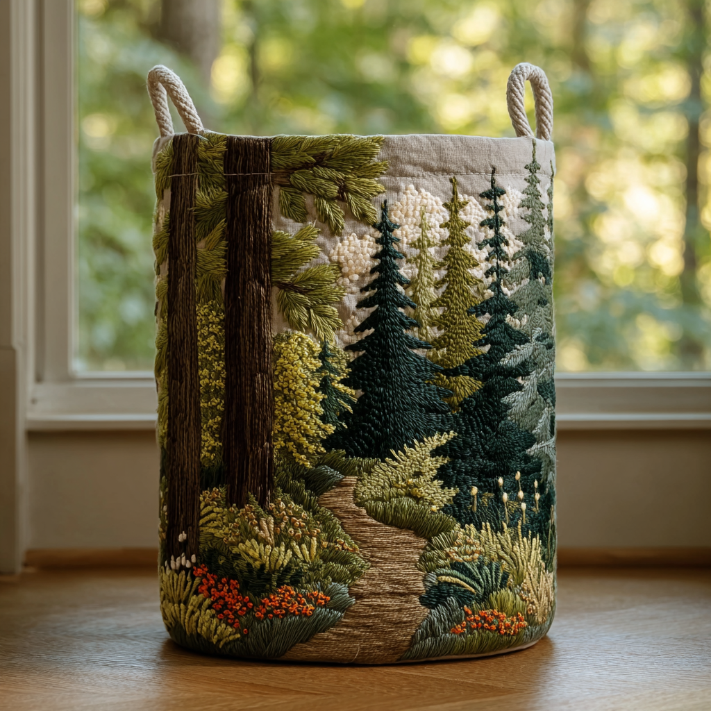 Riverbank Quilted Laundry Basket