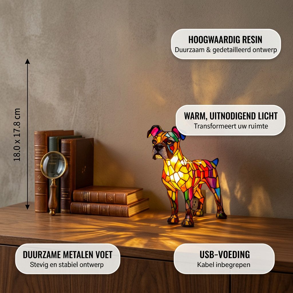 Schitterende Boxer Lamp