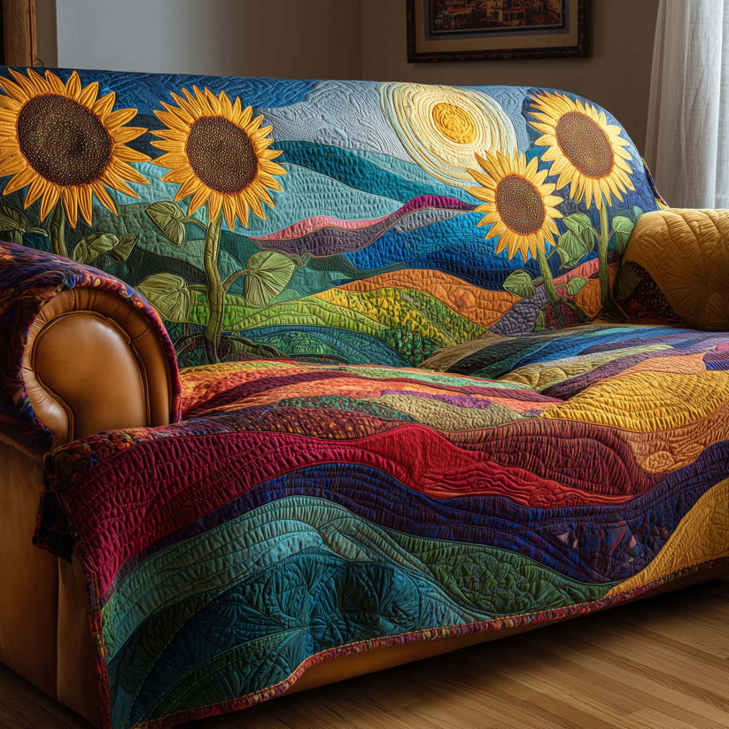 Zonnebloem Bloem Quilted Zitbank LD02