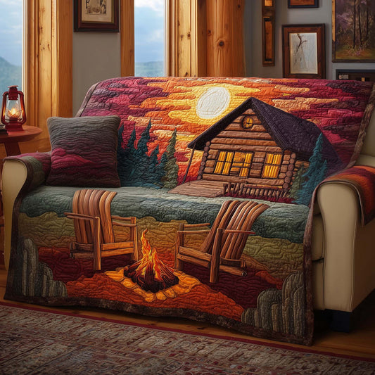 Rustieke Log Cabin Gequilt Sofa LD09