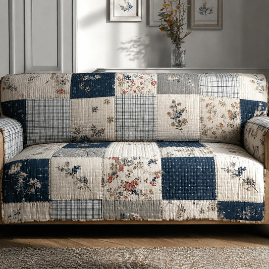 Cottagecore Bloemen- & Ruitquilt Sofa LD13