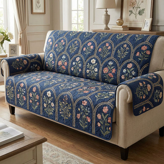 Indigo Garden Tegel Gequilt Zitbank LD47