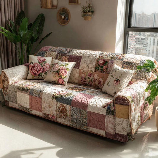 Hearth Floral Patchwork Gequilt Sofa LD50