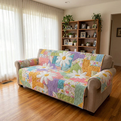 Bloemige Daisy Patchwork Gequilt Sofa LD62