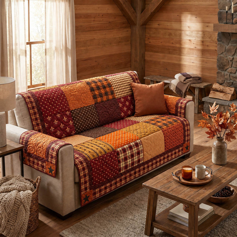 Herfst Patchwork Gequilt Sofa LD75