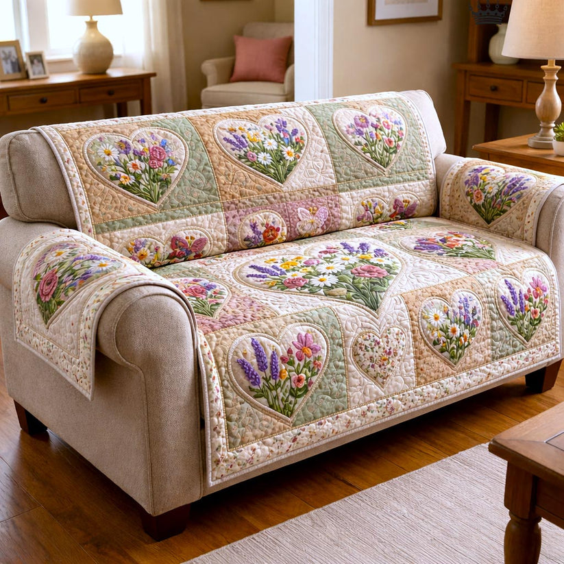 Bloemen Patchwork Gequilt Sofa LD80