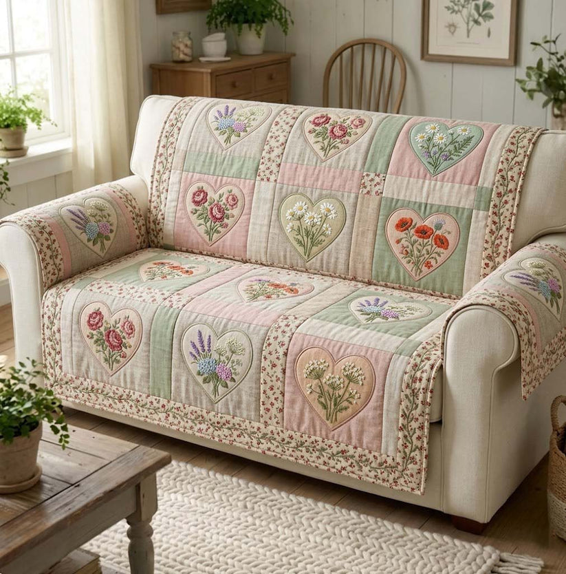 Floral Patchwork Gequilt Sofa LD81