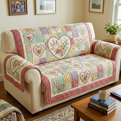 Velvet Bloom Gequilt Sofa LD89