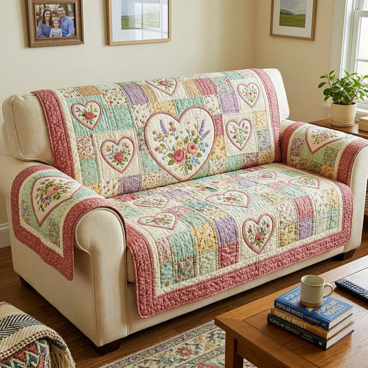 Velvet Bloom Gequilt Sofa LD89