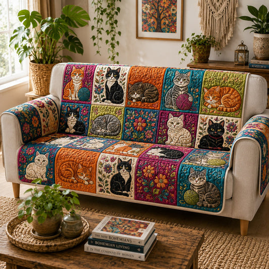 Tangled Yarn & Whiskers Gequilt Sofa LD107