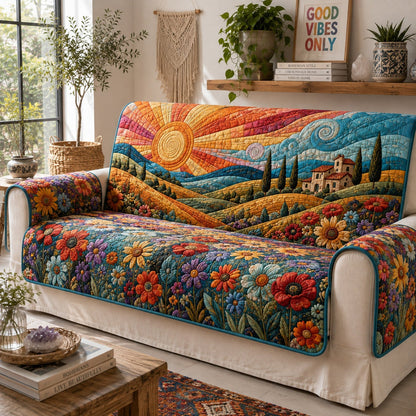 Toscaanse Gouden Uur Gequilt Zitbank LD112