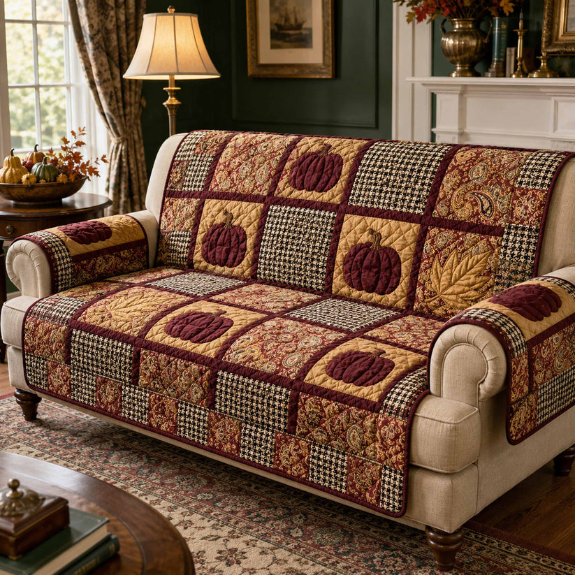 Vintage Herfst Patchwork Gequilt Sofa LD115