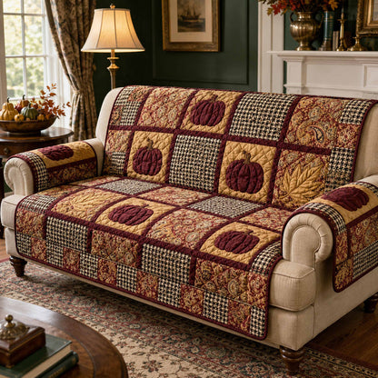 Vintage Herfst Patchwork Gequilt Sofa LD115
